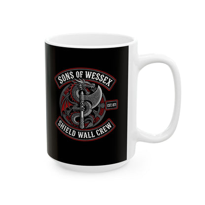 Sons of Wessex Shield Wall Crew Ceramic Mug, (11oz, 15oz)