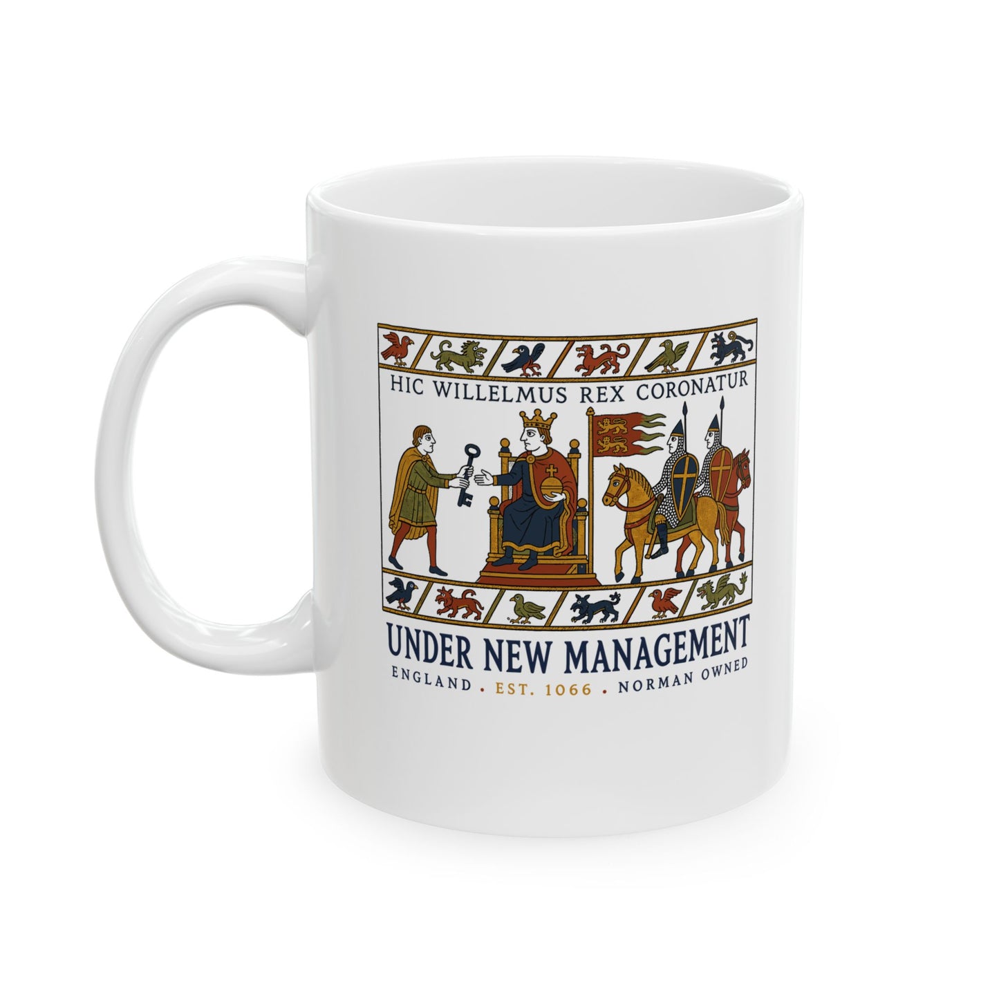 Bayeux Tapestry Under New Management Normans Ceramic Mug, (11oz, 15oz)