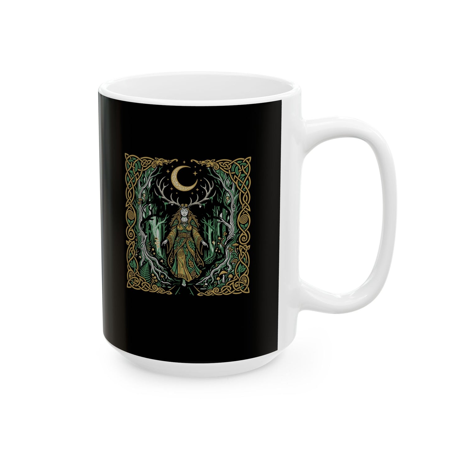 Elen of the Ways Goddess of Journey and Guidance Ceramic Mug, (11oz, 15oz)