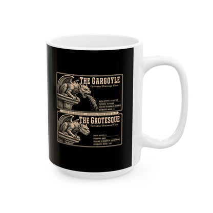 Gargoyle vs Grotesque Field Guide Ceramic Mug, (11oz, 15oz)