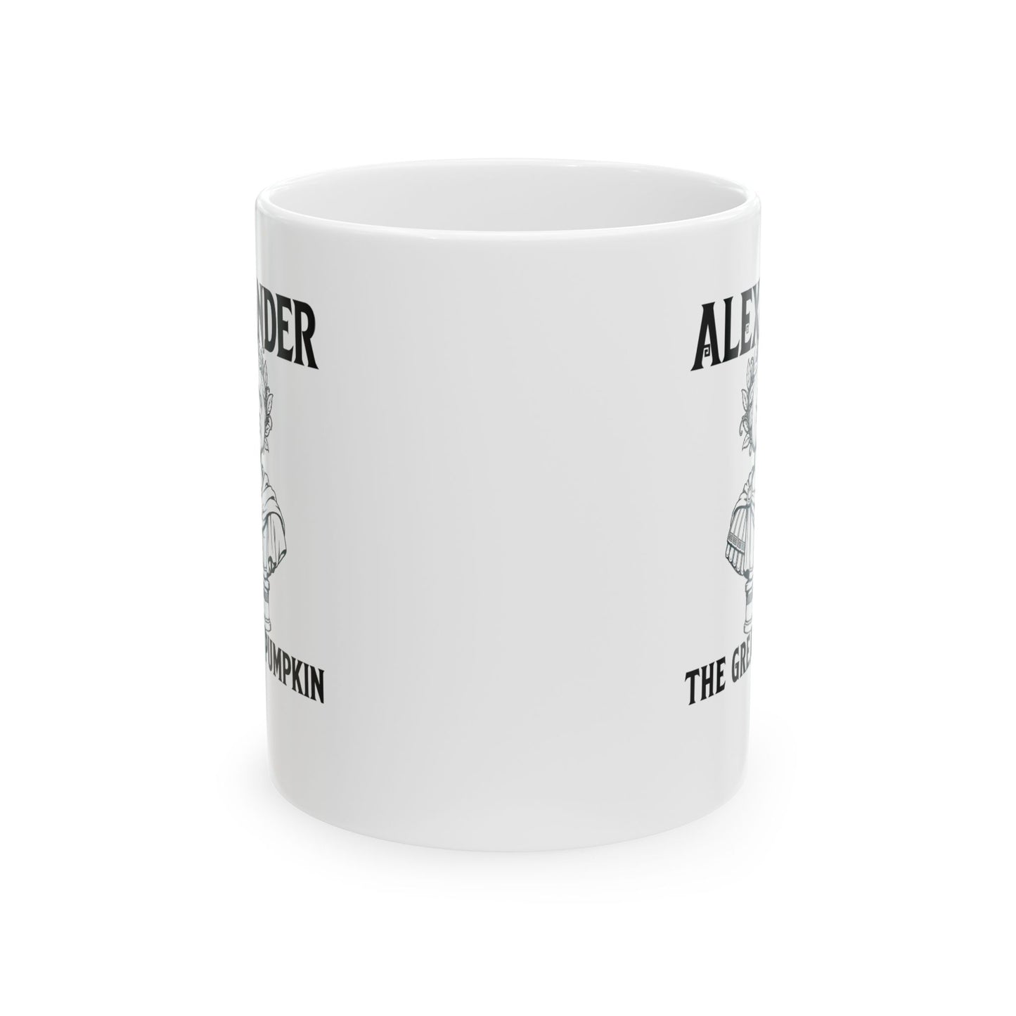 Alexander the Great Pumpkin! Statue Ceramic Mug, (11oz, 15oz)