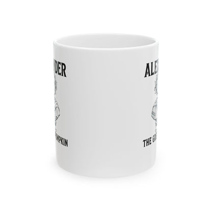 Alexander the Great Pumpkin! Statue Ceramic Mug, (11oz, 15oz)