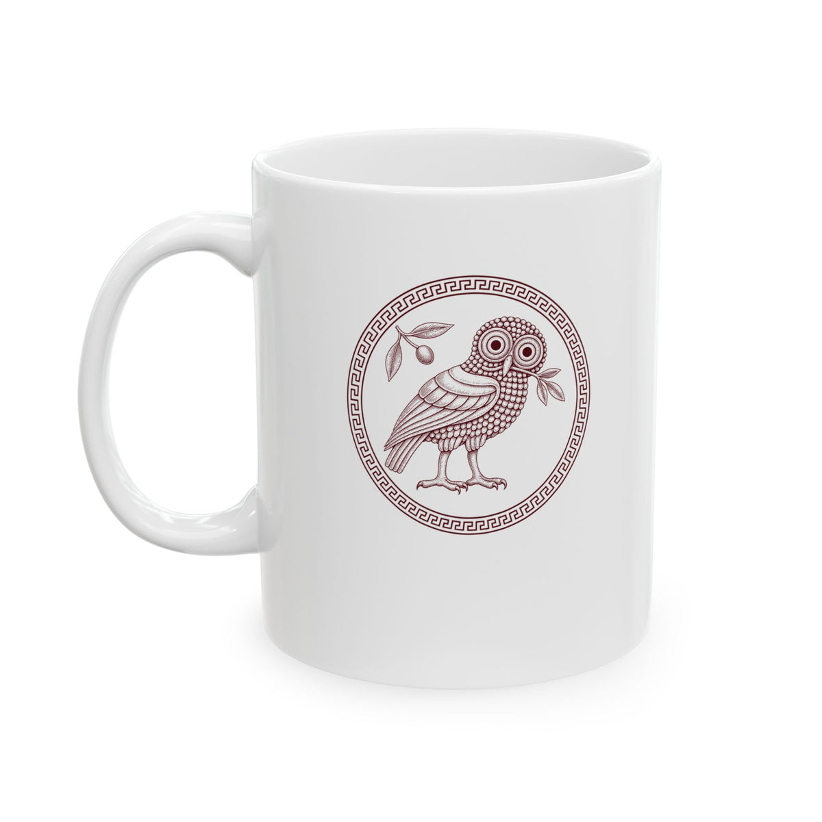Ancient Athens Owl Wisdom Ceramic Mug, (11oz, 15oz)