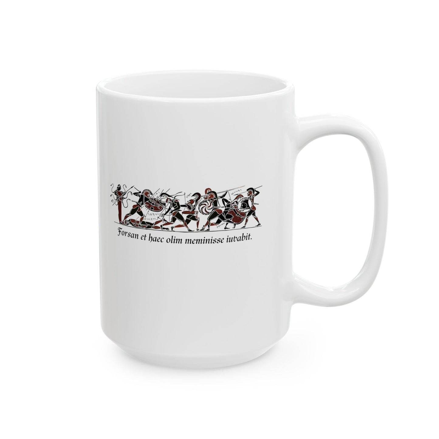 Aeneid Good Old Days Quote in Latin  Ceramic Mug, (11oz, 15oz)