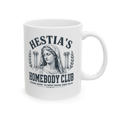 Hestia's Homebody Club Ceramic Mug, (11oz, 15oz)