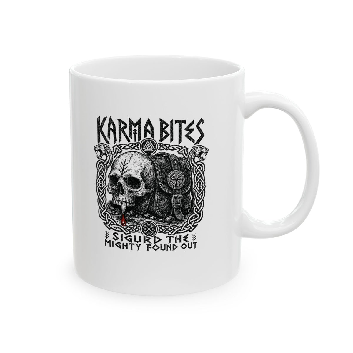 Karma Bites Sigurd the Mighty Ceramic Mug, (11oz, 15oz)