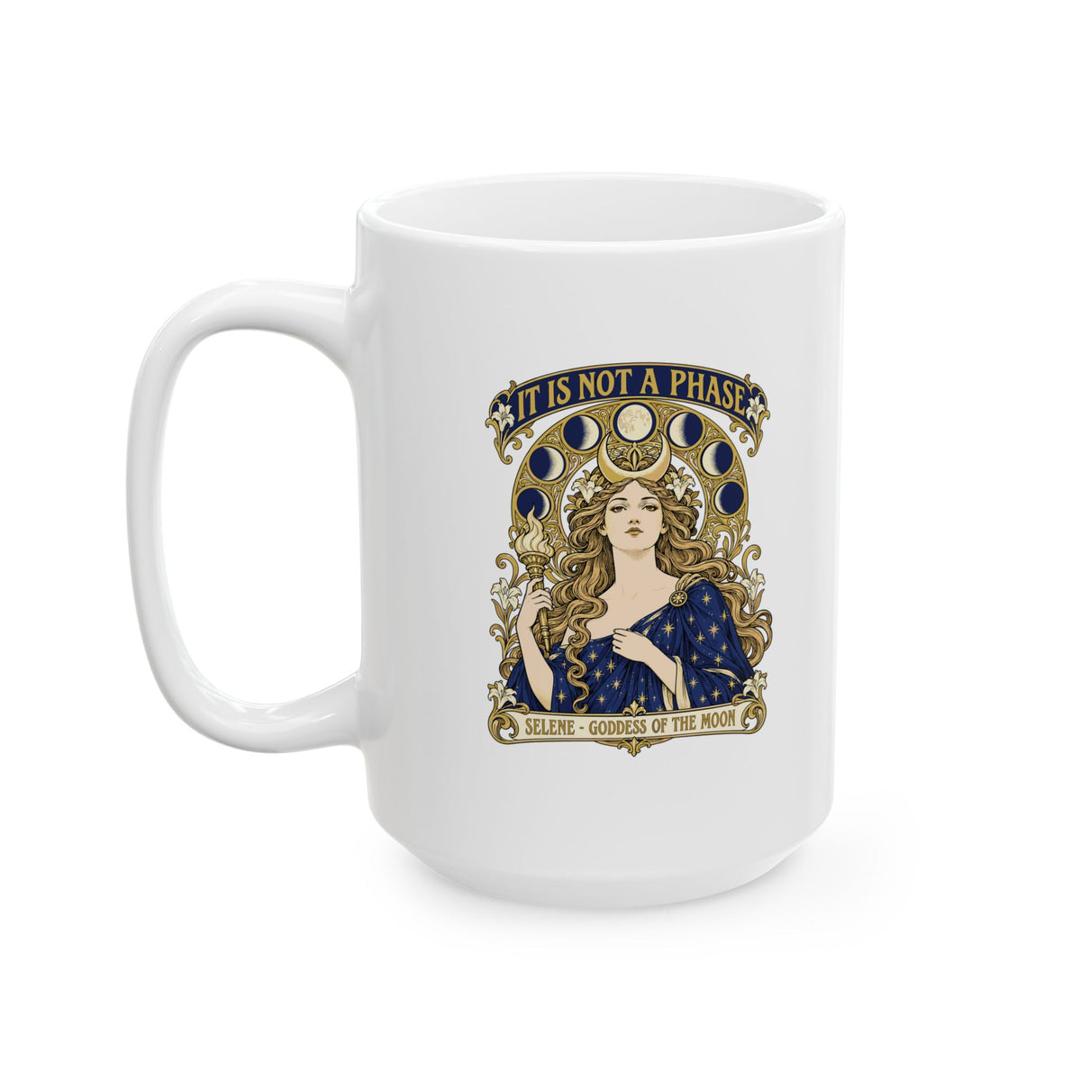 It's Not A Phase Selene Mucha Ceramic Mug, (11oz, 15oz)