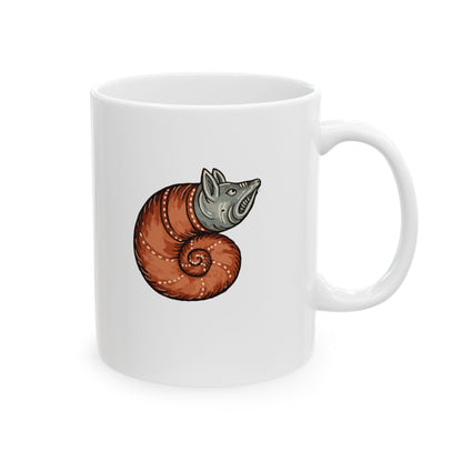 Snail Rat Hybrid Medieval Marginalia Ceramic Mug, (11oz, 15oz)