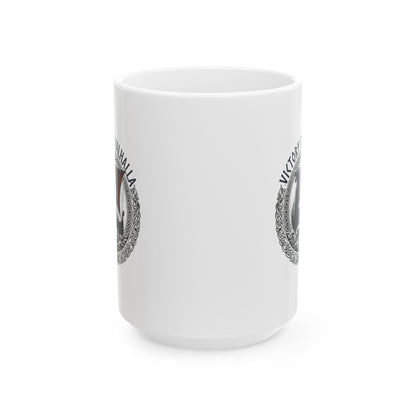 Victory or Valhalla Viking Longship Ceramic Mug, (11oz, 15oz)
