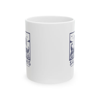 Ancient Greek Naval Battle of Salamis Ceramic Mug, (11oz, 15oz)