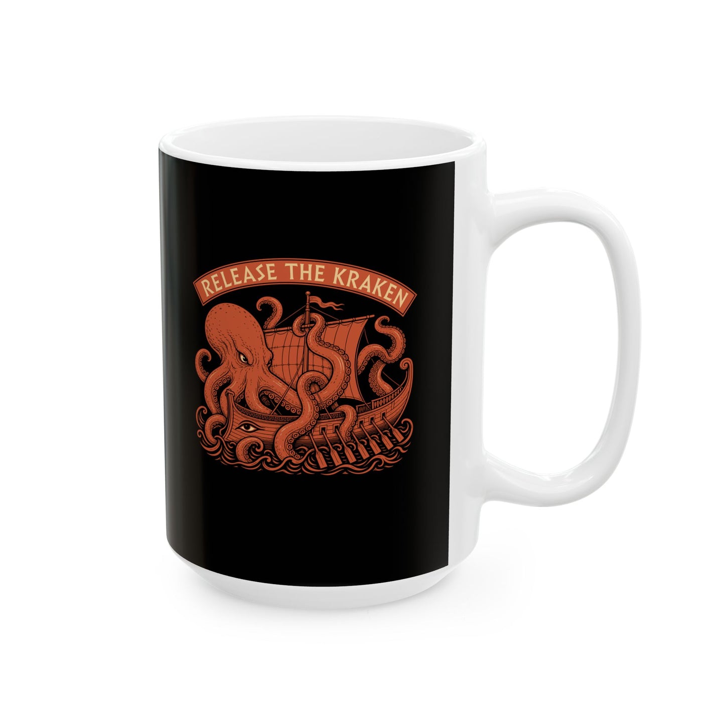 Release the Kraken Ceramic Mug, (11oz, 15oz)