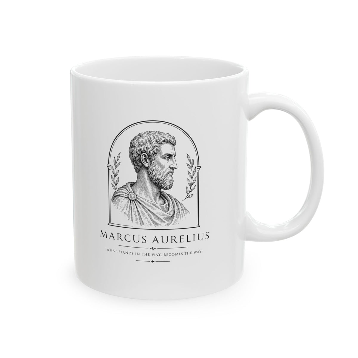 Marcus Aurelius the Way Quote Ceramic Mug, (11oz, 15oz)