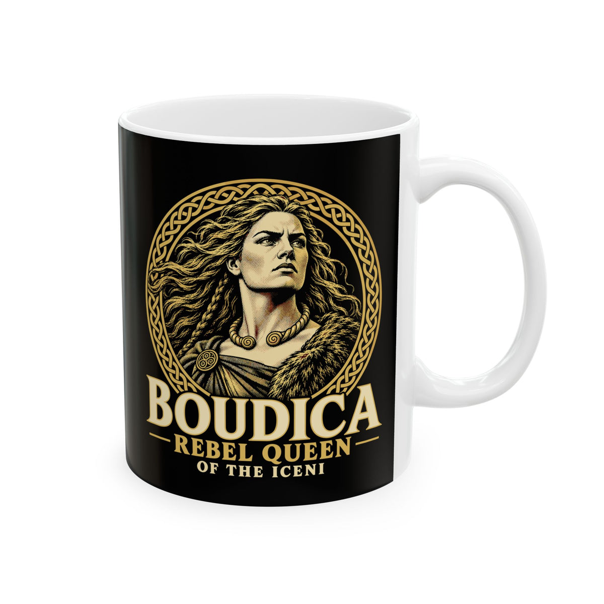 Boudica Rebel Queen Engraved Ceramic Mug, (11oz, 15oz)