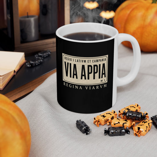Via Appia Queen of the Roads Ceramic Mug, (11oz, 15oz)