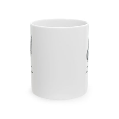 Hoplite Spartan Frog Off to Thermopylae Ceramic Mug, (11oz, 15oz)