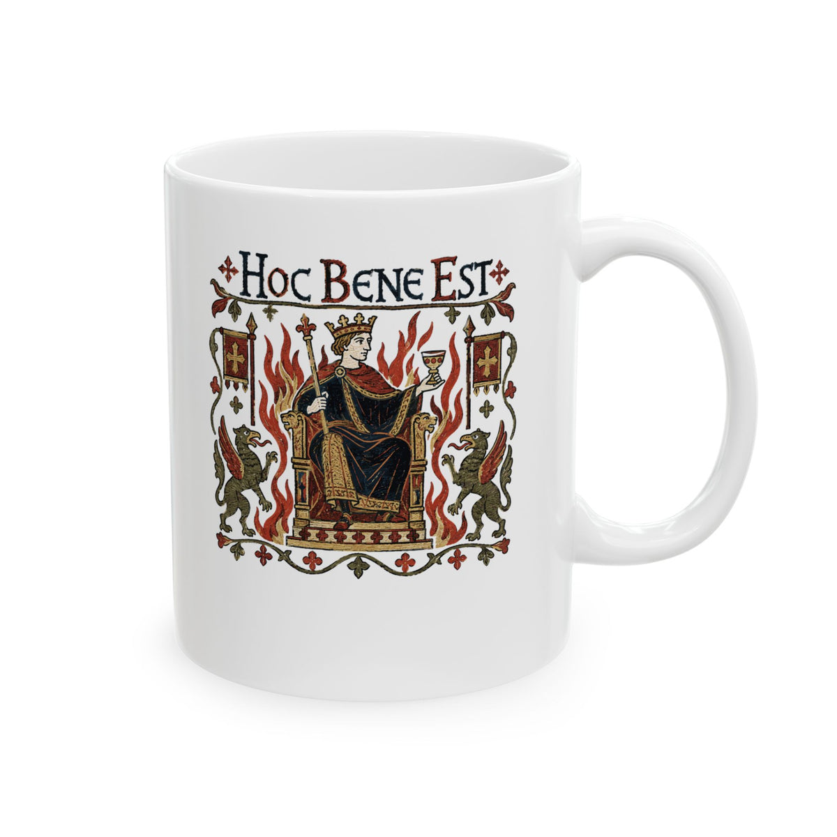 This is Fine Latin Medieval Tapestry Ceramic Mug, (11oz, 15oz)