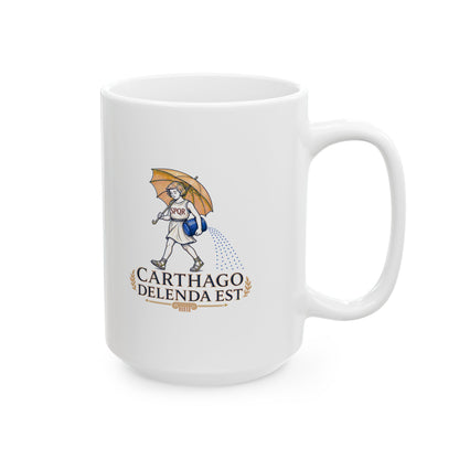 Carthago Delenda Est Morton's Salt Girl Ceramic Mug, (11oz, 15oz)