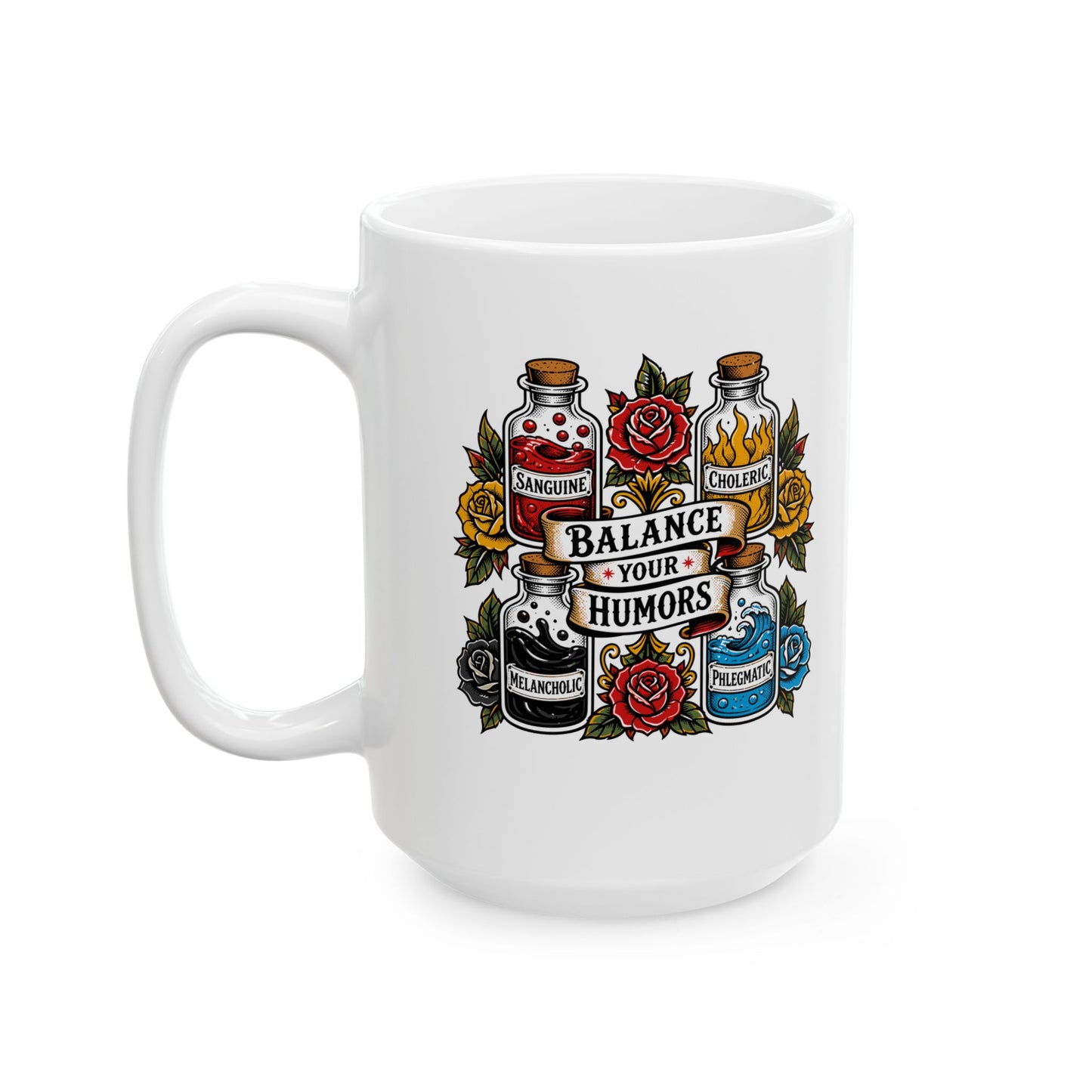 Balance Your Humors Ceramic Mug, (11oz, 15oz)