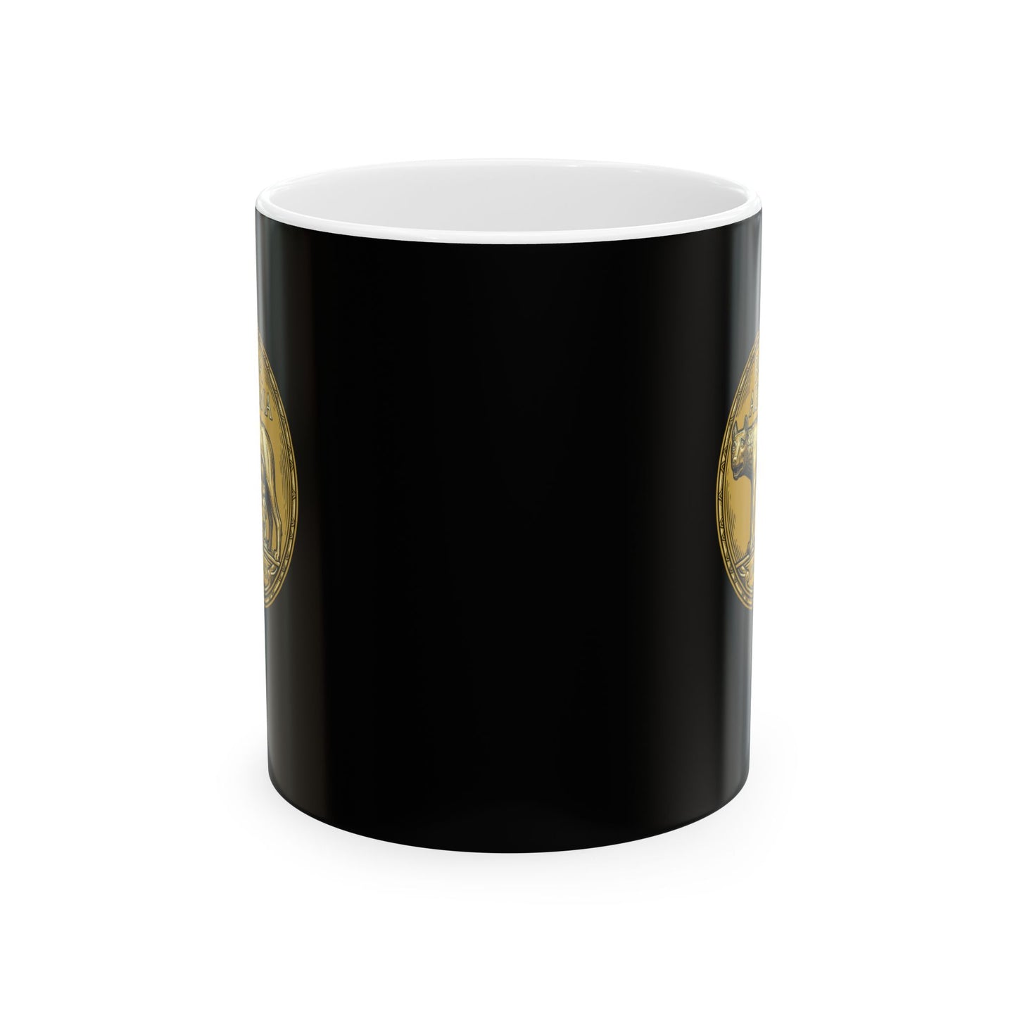Roma Aeterna She Wolf Coin  Ceramic Mug, (11oz, 15oz)