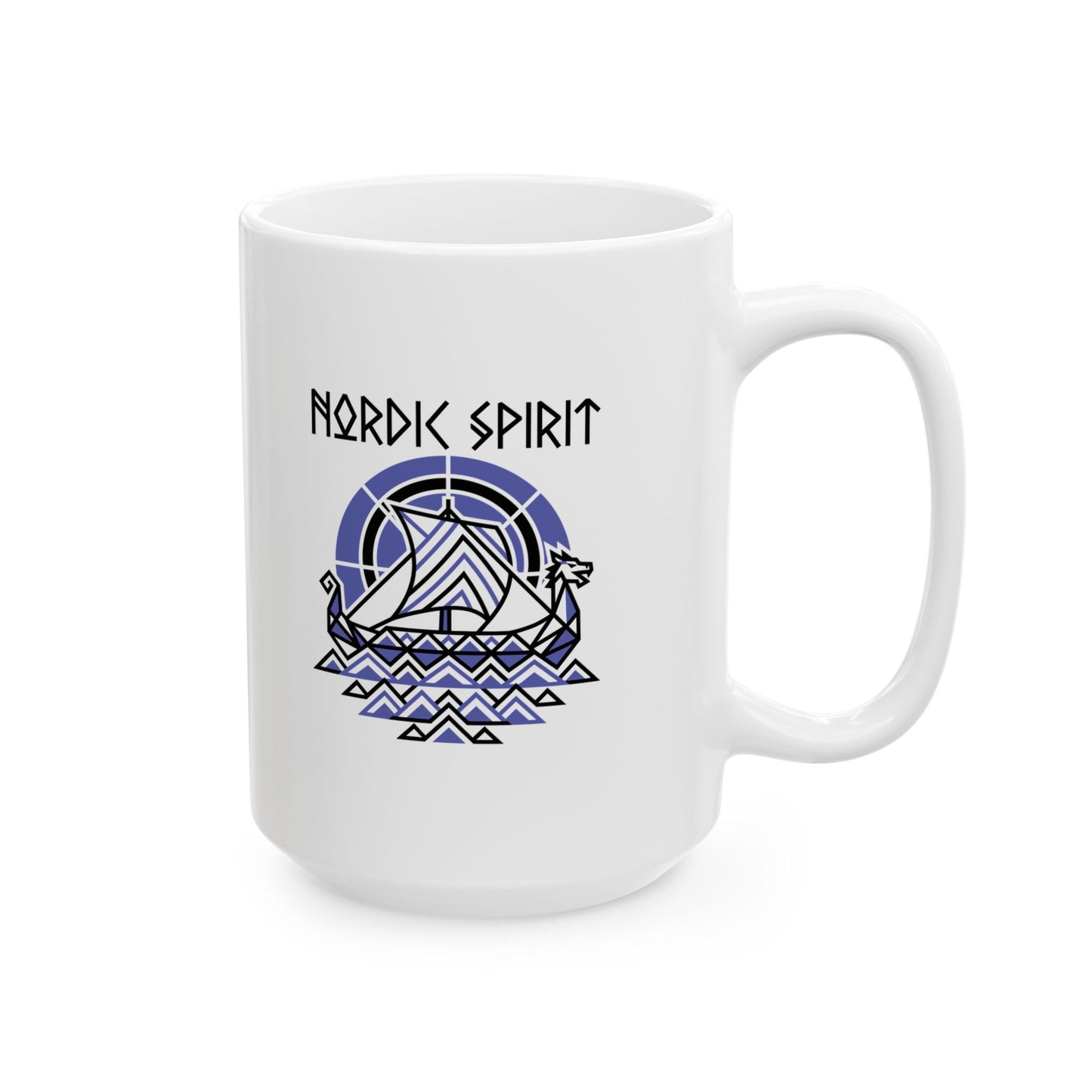 Norid Spirit Viking Longbow Modernist Ceramic Mug, (11oz, 15oz)