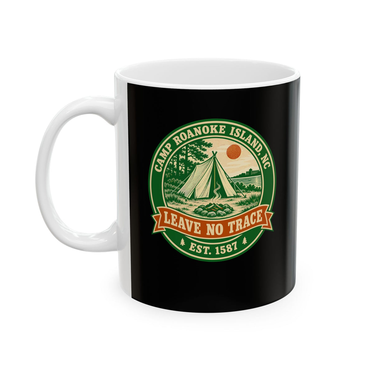 Camp Roanoke Leave No Trace Ceramic Mug, (11oz, 15oz)