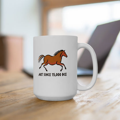 Lascaux Horse Art Since 15000 BCE Ceramic Mug, (11oz, 15oz)