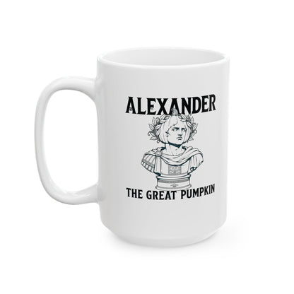 Alexander the Great Pumpkin! Statue Ceramic Mug, (11oz, 15oz)