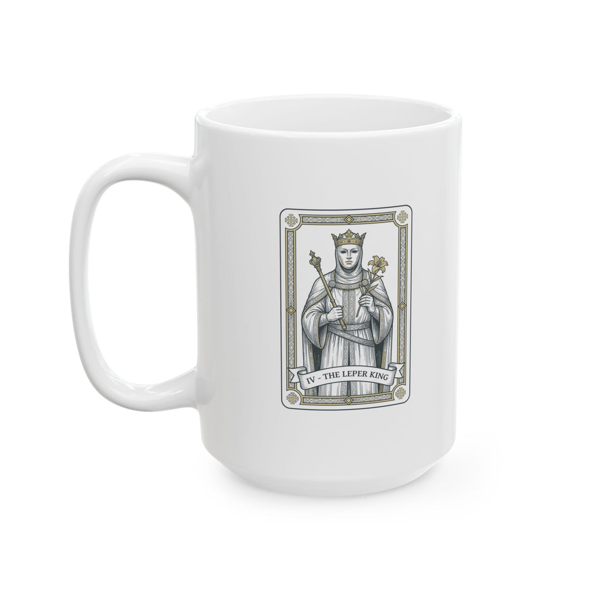 Baldwin Leper King Ceramic Mug, (11oz, 15oz)