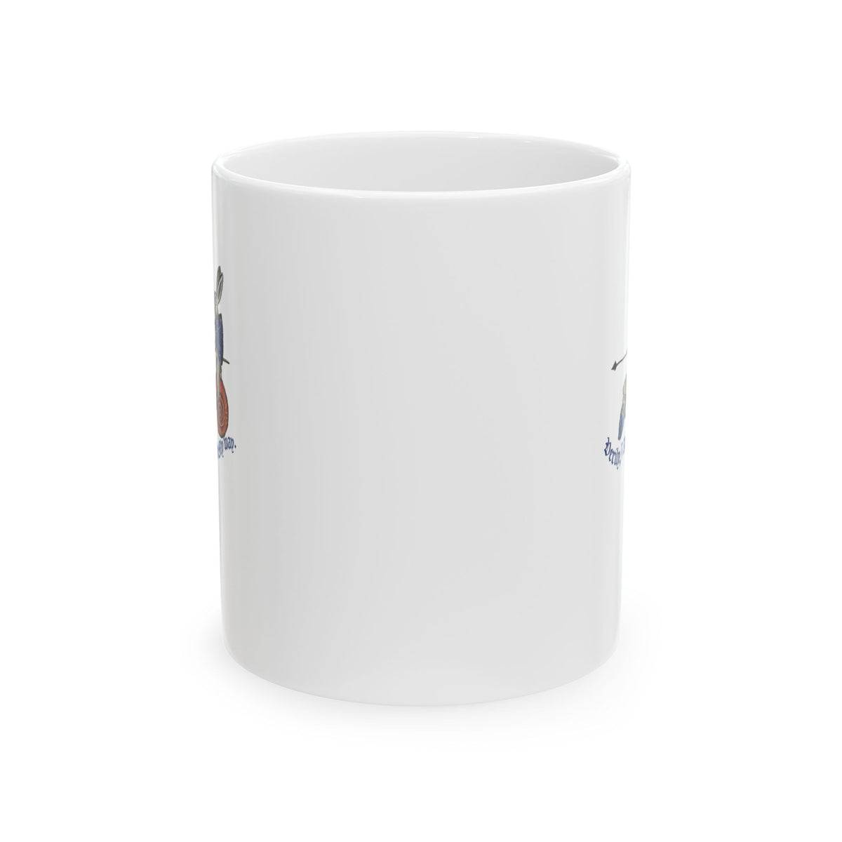 Medieval Marginalia Rabbit Snail Ceramic Mug, (11oz, 15oz)