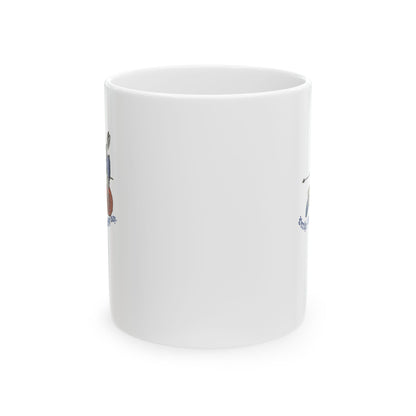 Medieval Marginalia Rabbit Snail Ceramic Mug, (11oz, 15oz)