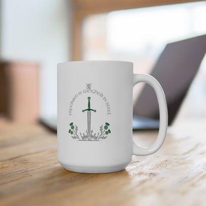 Scottish Freedom is Weighed in Steel Ceramic Mug, (11oz, 15oz)