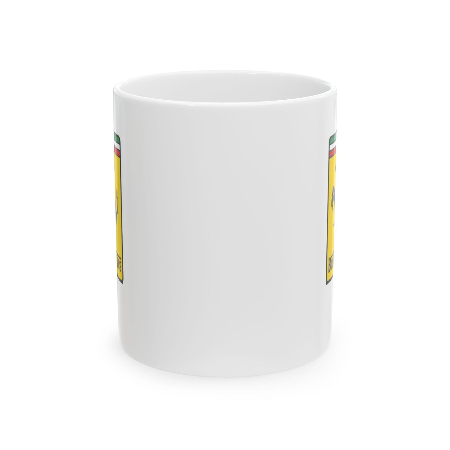 Bucephalus Race Car Logo Ceramic Mug, (11oz, 15oz)