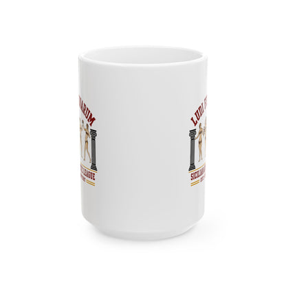 Bikini Women Mosaic Ludi Feminarum Ceramic Mug, (11oz, 15oz)