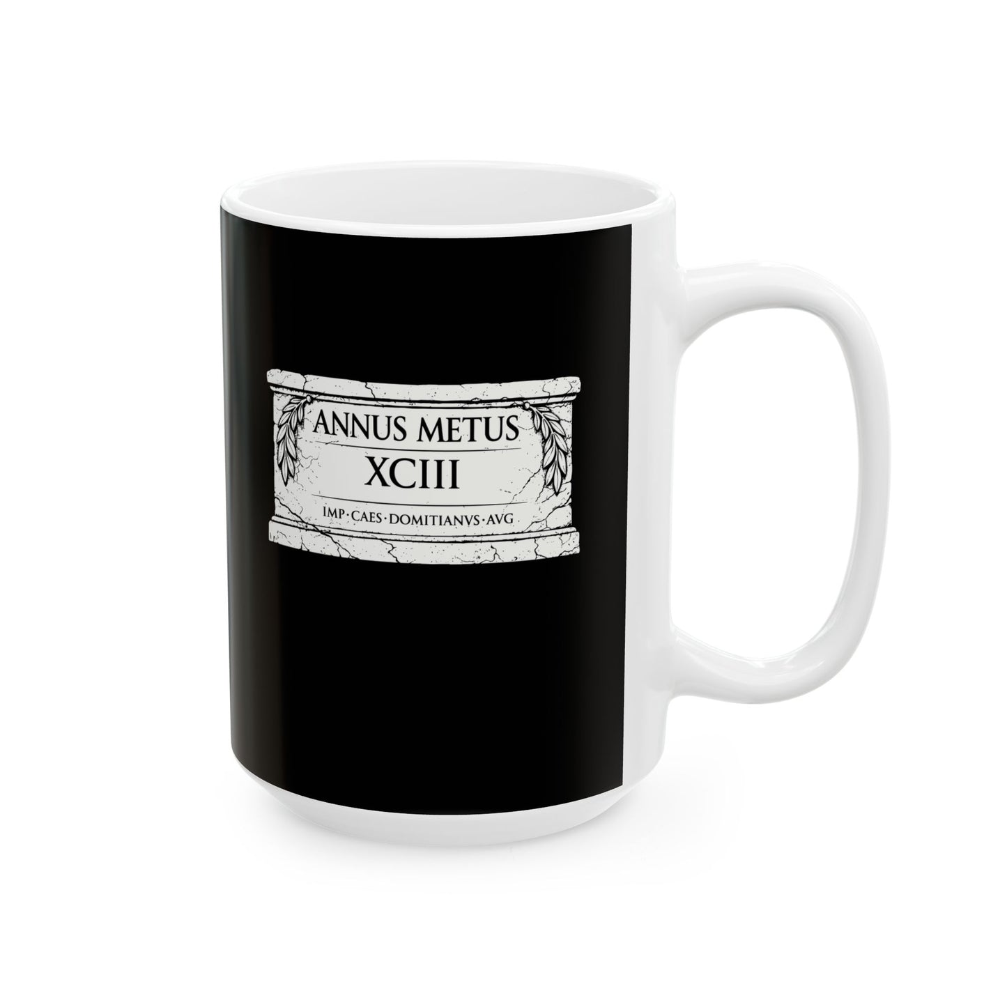 Emperor Domitian Year of Fear in Latin Ceramic Mug, (11oz, 15oz)