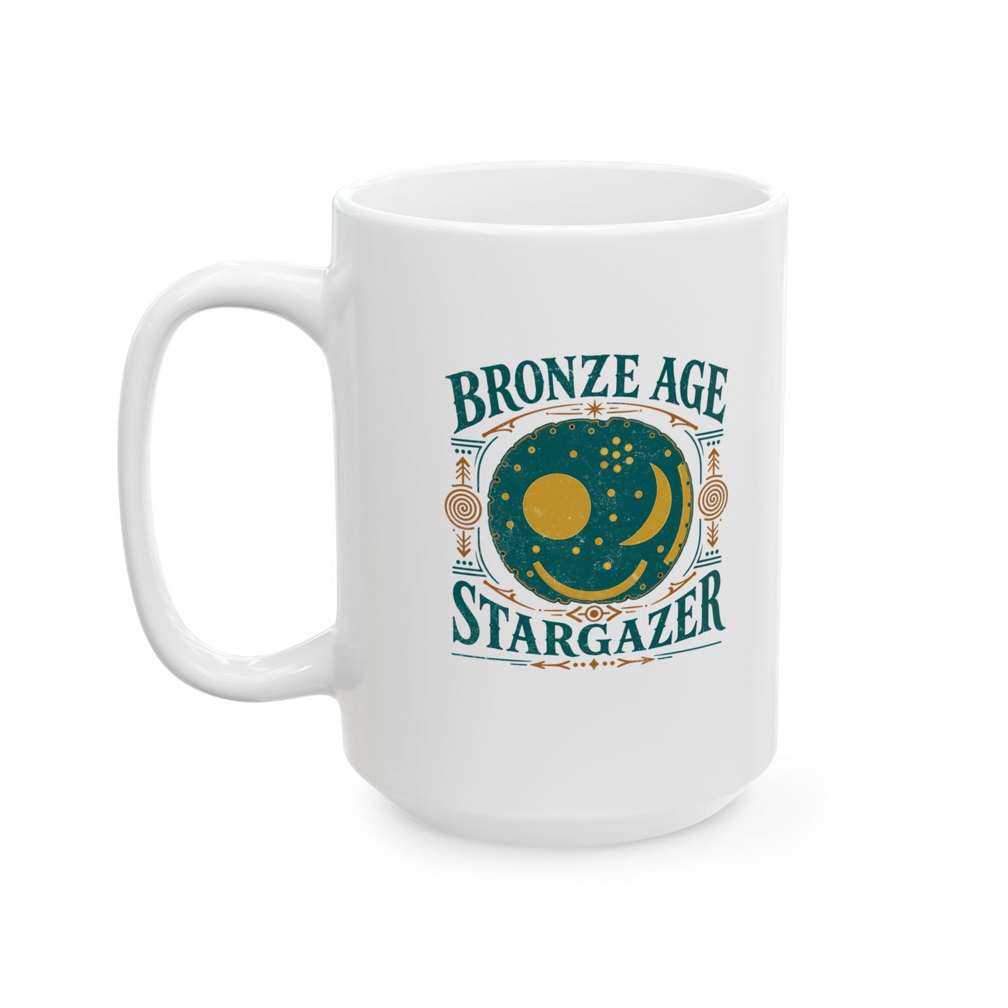Nebra Disk Bronze Age Stargazer Ceramic Mug, (11oz, 15oz)