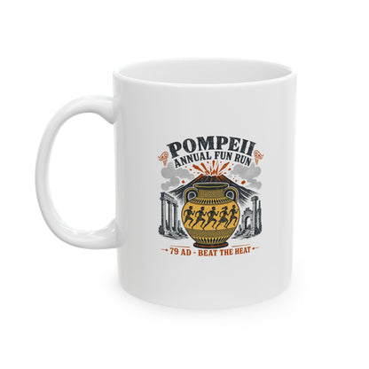 Pompeii Fun Run Beat the Heat Ceramic Mug, (11oz, 15oz)