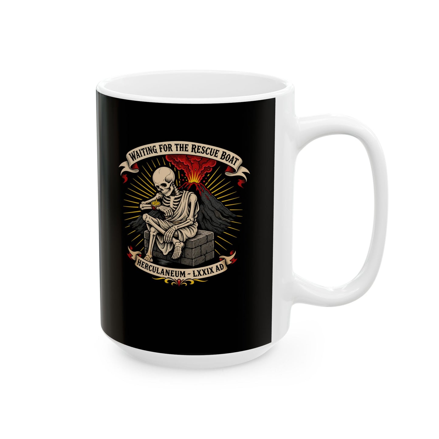 Waiting for Rescue Herculaneum Ceramic Mug, (11oz, 15oz)