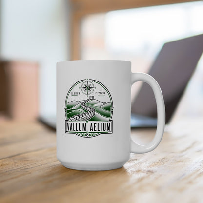 Vallum Aelium Hadrian's Wall Latin Ceramic Mug, (11oz, 15oz)