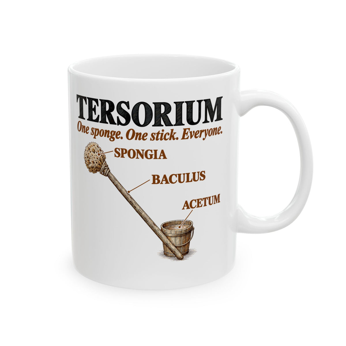 Latrine Sponge Tersorium Ceramic Mug, (11oz, 15oz)
