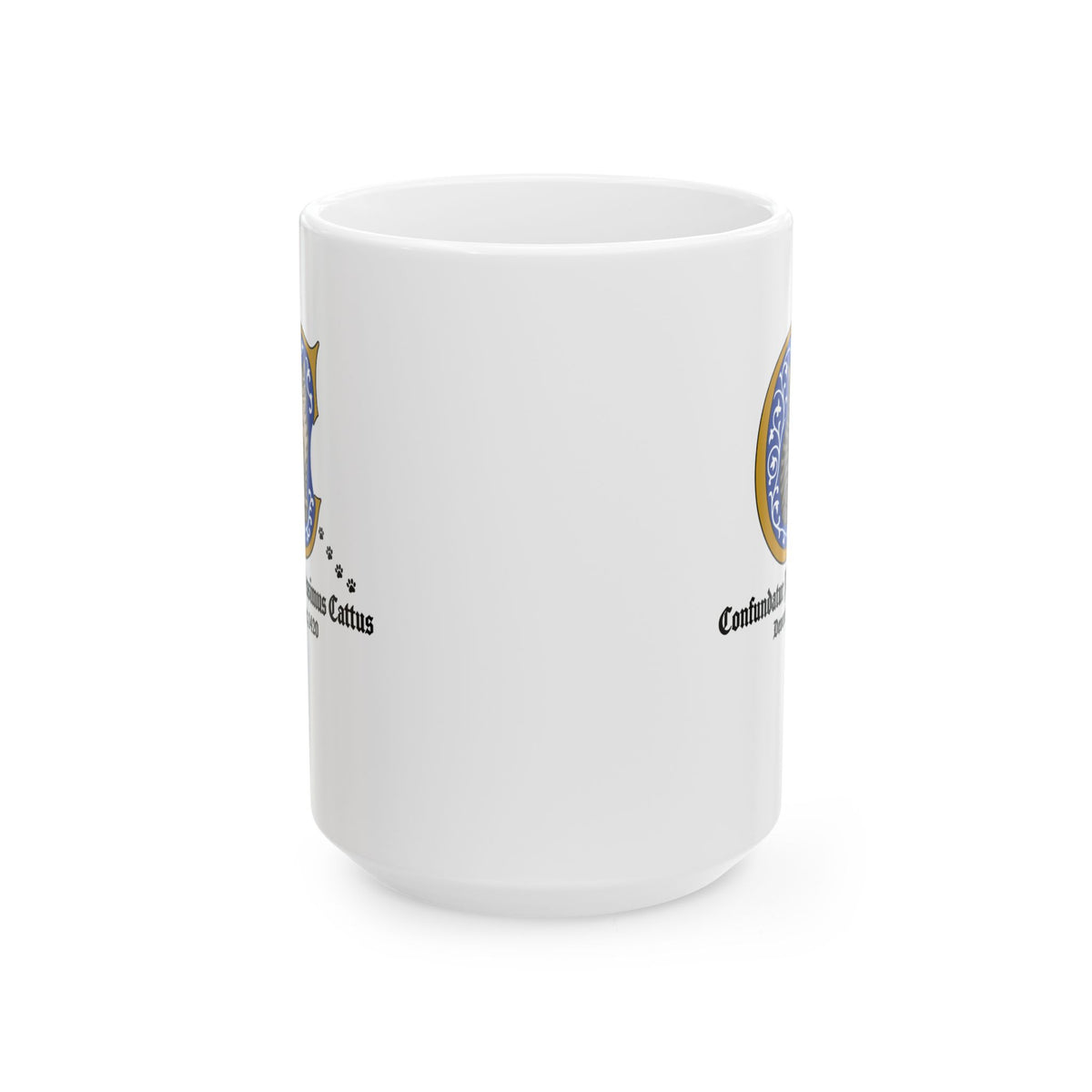 Confundatur Pessimus Cattus Deventer 1420 Ceramic Mug, (11oz, 15oz)