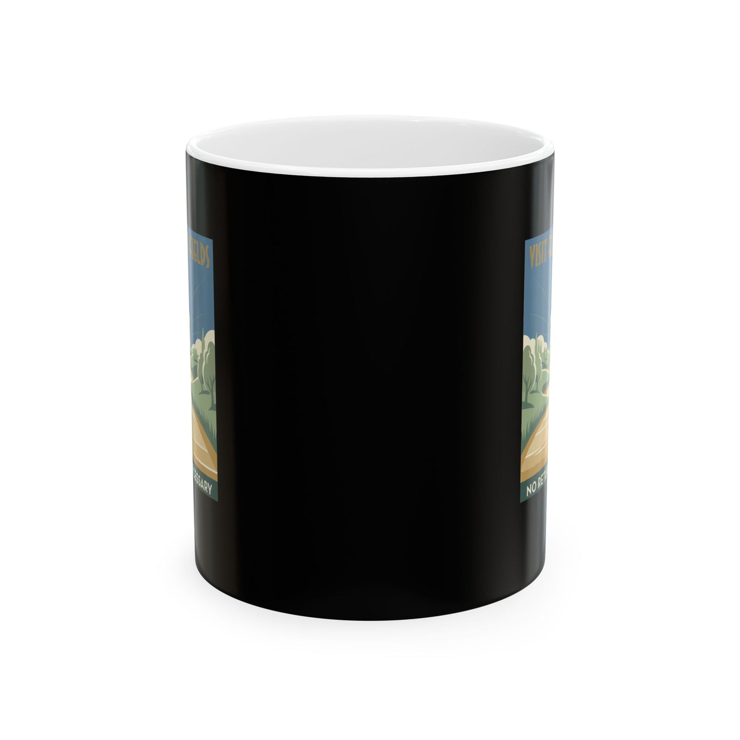 Visit Elysian Fields Retro Tourism Ceramic Mug, (11oz, 15oz)