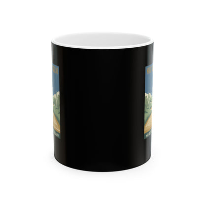 Visit Elysian Fields Retro Tourism Ceramic Mug, (11oz, 15oz)