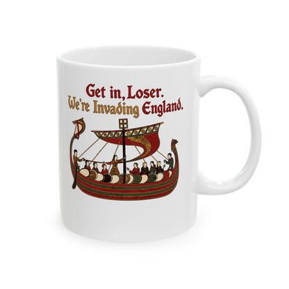 Get in Loser Norman Conquest Tapestry Ceramic Mug, (11oz, 15oz)