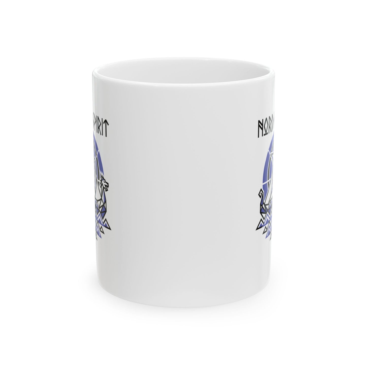 Norid Spirit Viking Longbow Modernist Ceramic Mug, (11oz, 15oz)