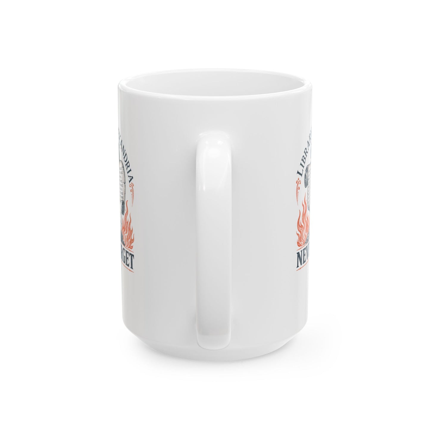 Never Forget Library of Alexandria Ceramic Mug, (11oz, 15oz)