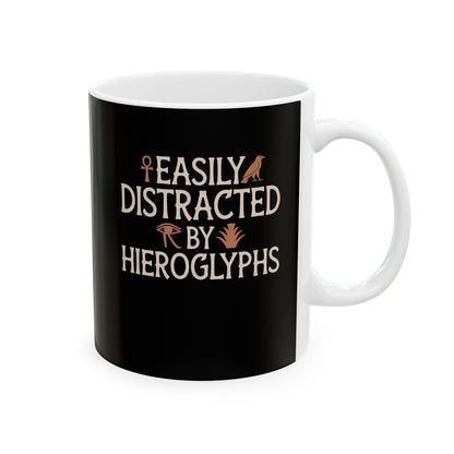 Distracted Hieroglyphs Ceramic Mug, (11oz, 15oz)