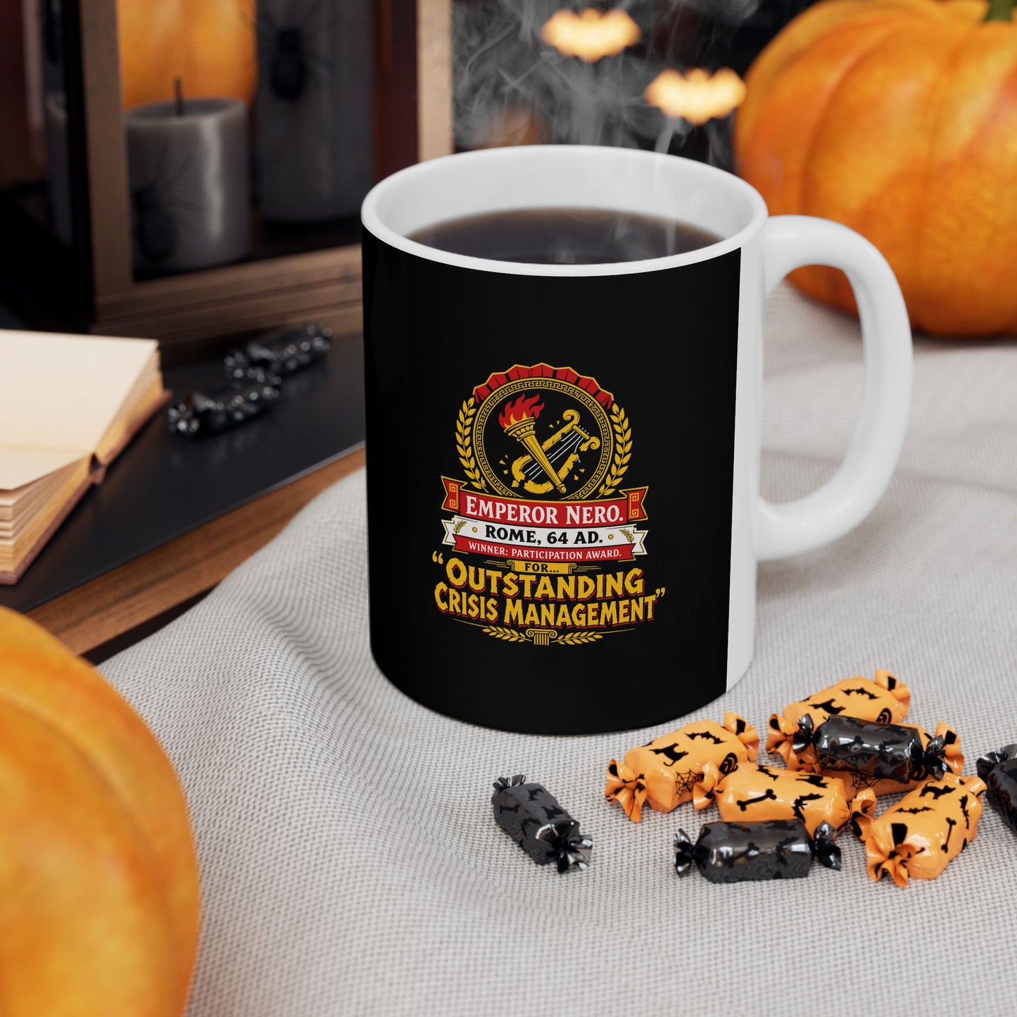 Emperor Nero Certificate for Crisis Management Ceramic Mug, (11oz, 15oz)