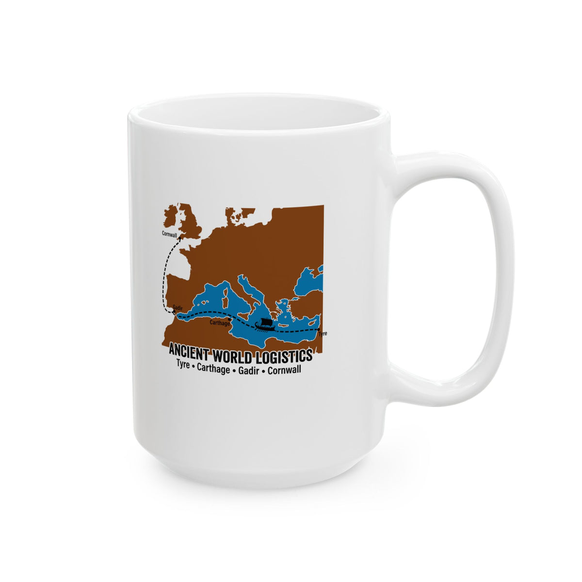 Phoenicians Ancient Shipping Maritime  Ceramic Mug, (11oz, 15oz)