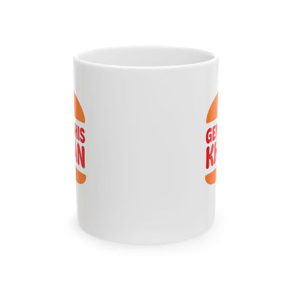 Genghis Khan Burger Logo Ceramic Mug, (11oz, 15oz)