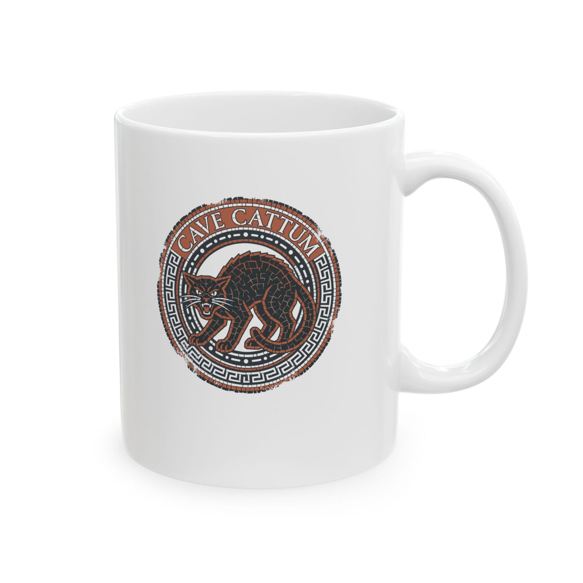 Cave Cattum Beware of Cat Latin Ceramic Mug, (11oz, 15oz)